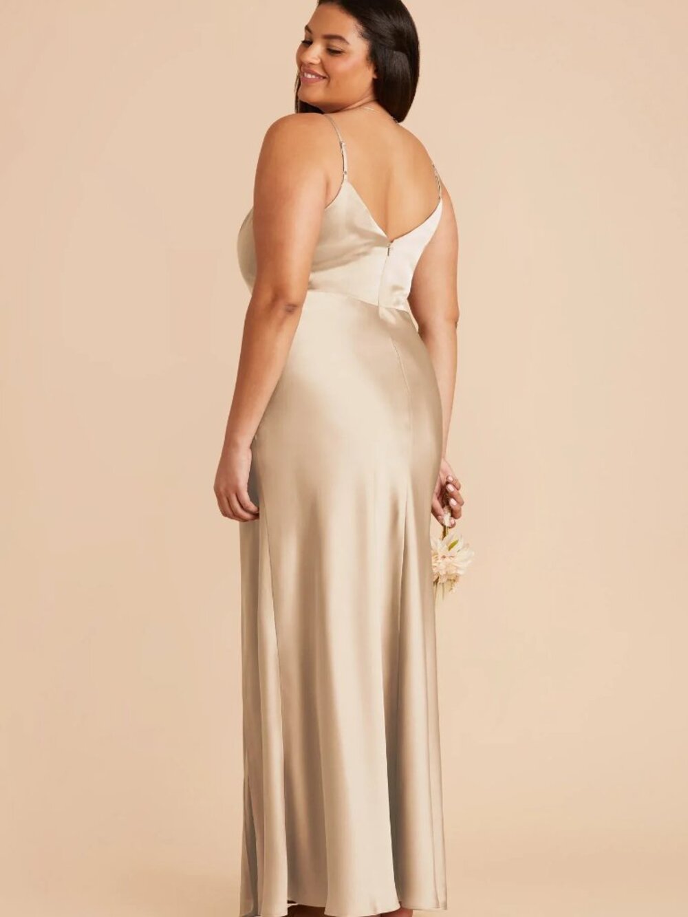 Birdy Grey Jay Dress in Matte Satin Gold | Size Medium - Picture 9 of 9